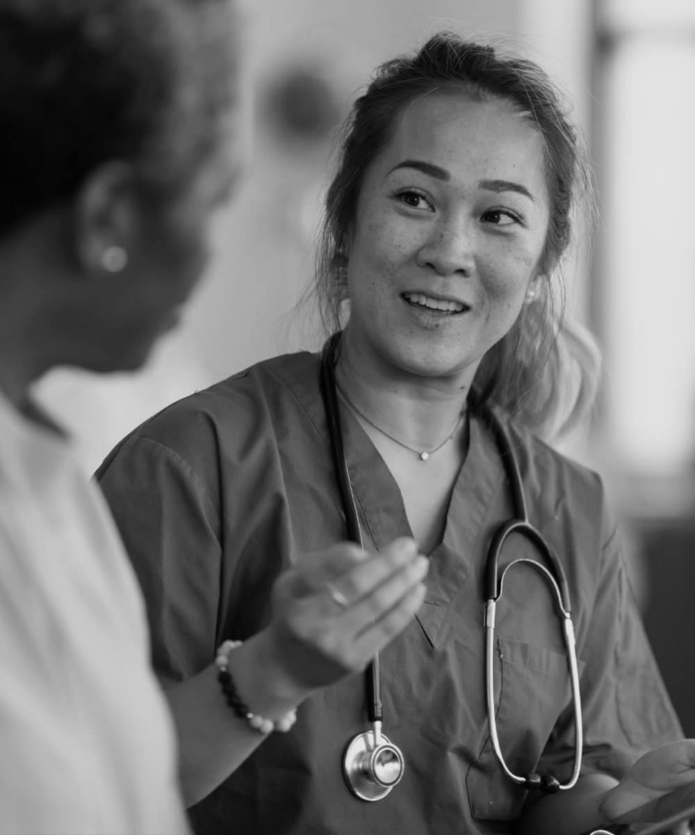 Doctor speaking with a patient