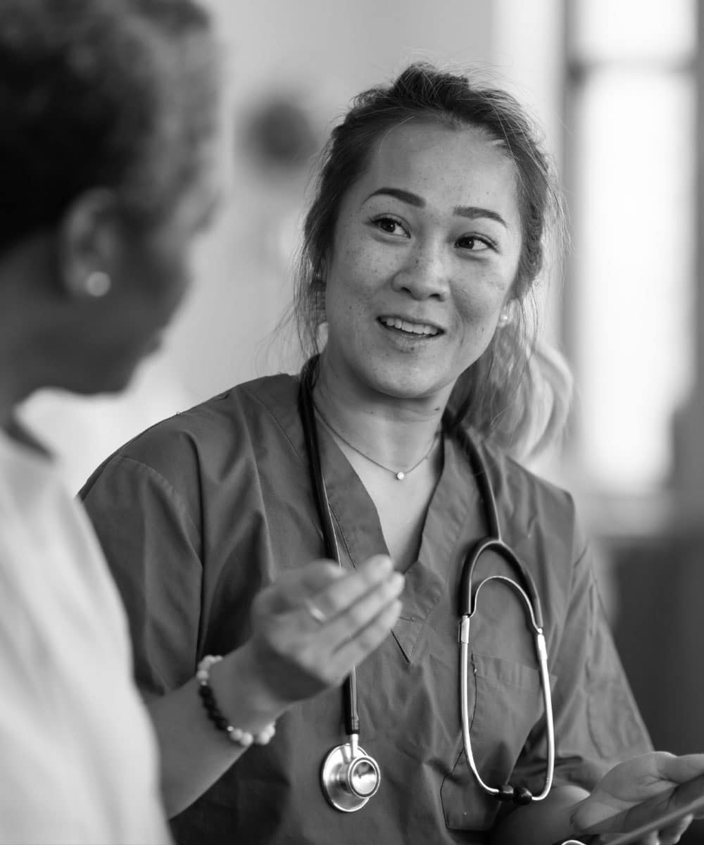 Doctor speaking with a patient