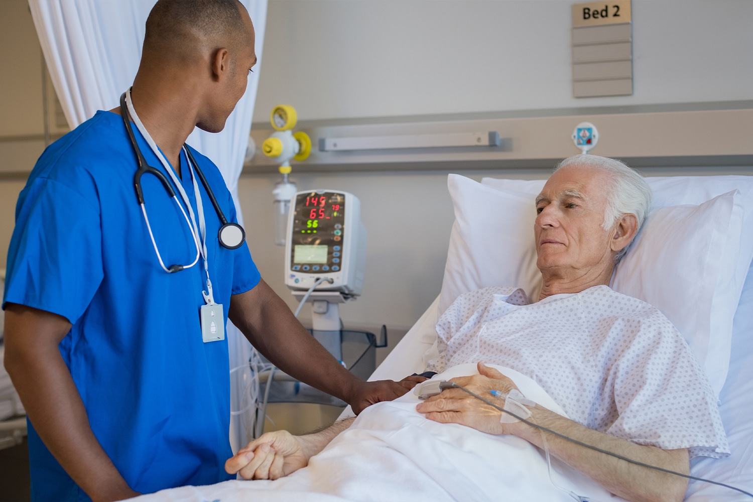 Doctor talking to a patient